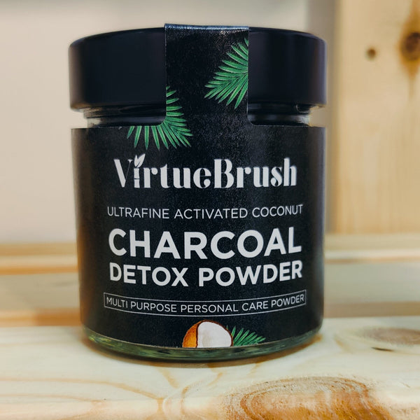 VirtueBrush Activated Coconut Charcoal Multi-Purpose Personal Care Powder