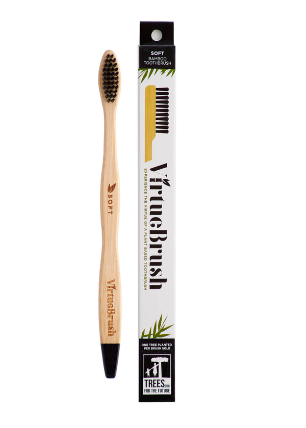 Diamond Head Floss Tip Bamboo Toothbrush for Adults