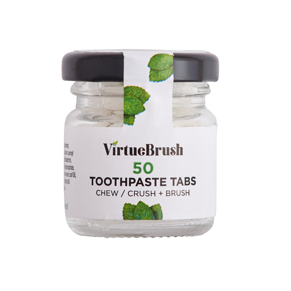 50 Peppermint Toothpaste Tabs - Glass Jar