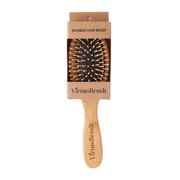 Oval Bamboo Hair Brush with Long Pins