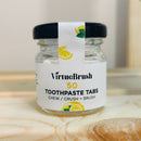 50 Lemon Toothpaste Tabs - Glass Jar